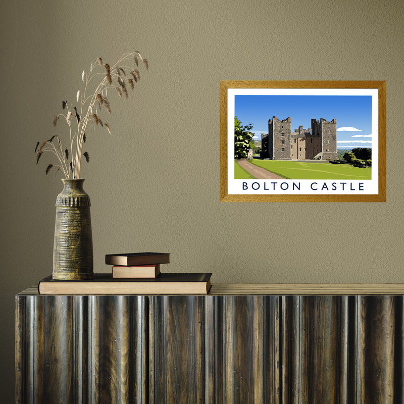 Bolton Castle 2 by Richard O'Neill A3 Oak Frame