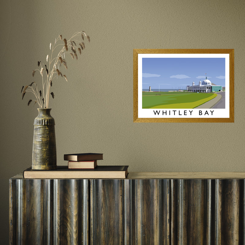 Whitley Bay by Richard O'Neill A3 Oak Frame