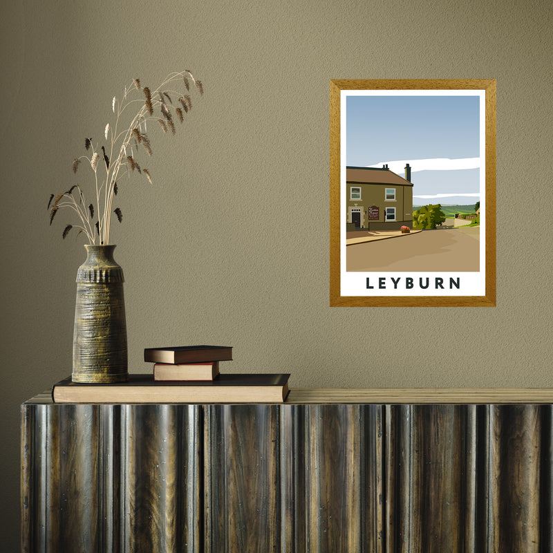 Leyburn 4 portrait by Richard O'Neill A3 Oak Frame