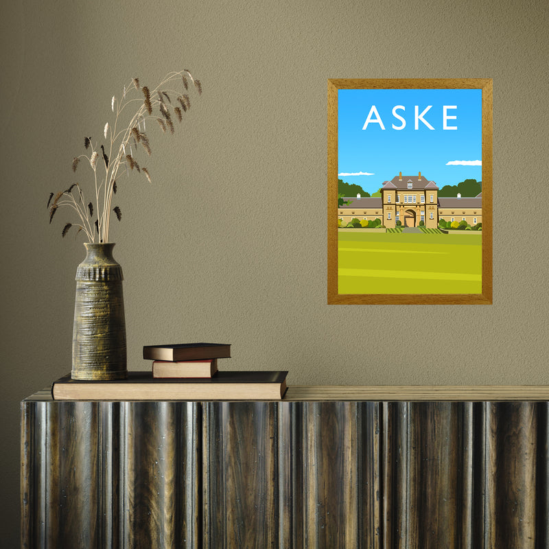Aske portrait by Richard O'Neill A3 Oak Frame