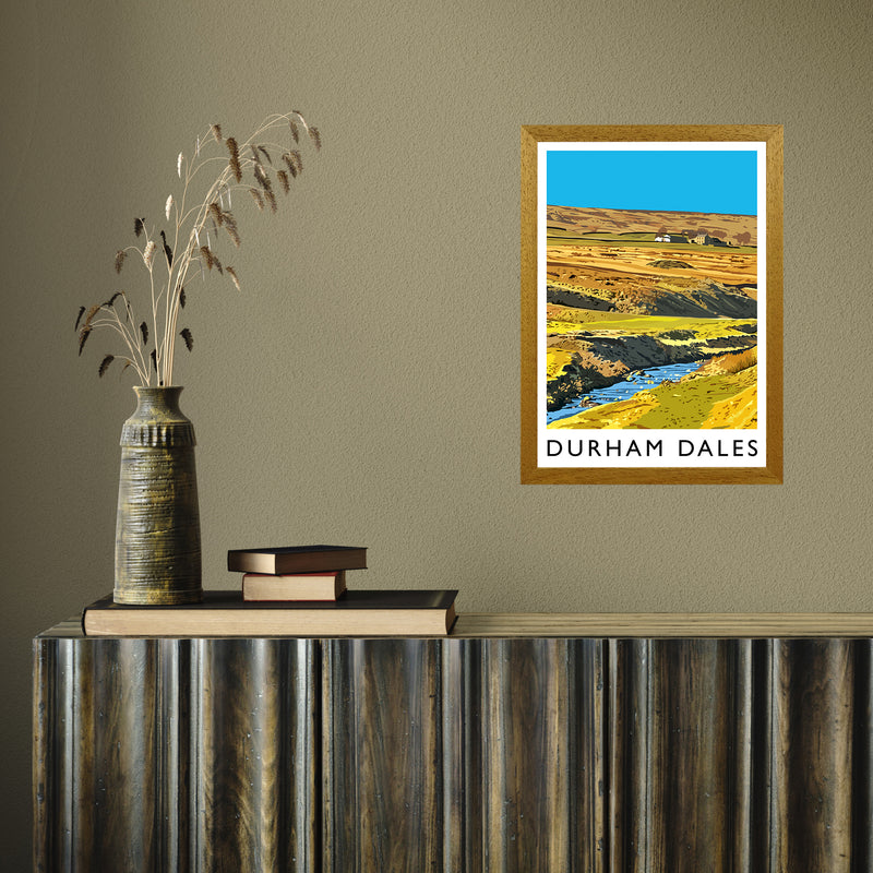 Durham Dales portrait by Richard O'Neill A3 Oak Frame