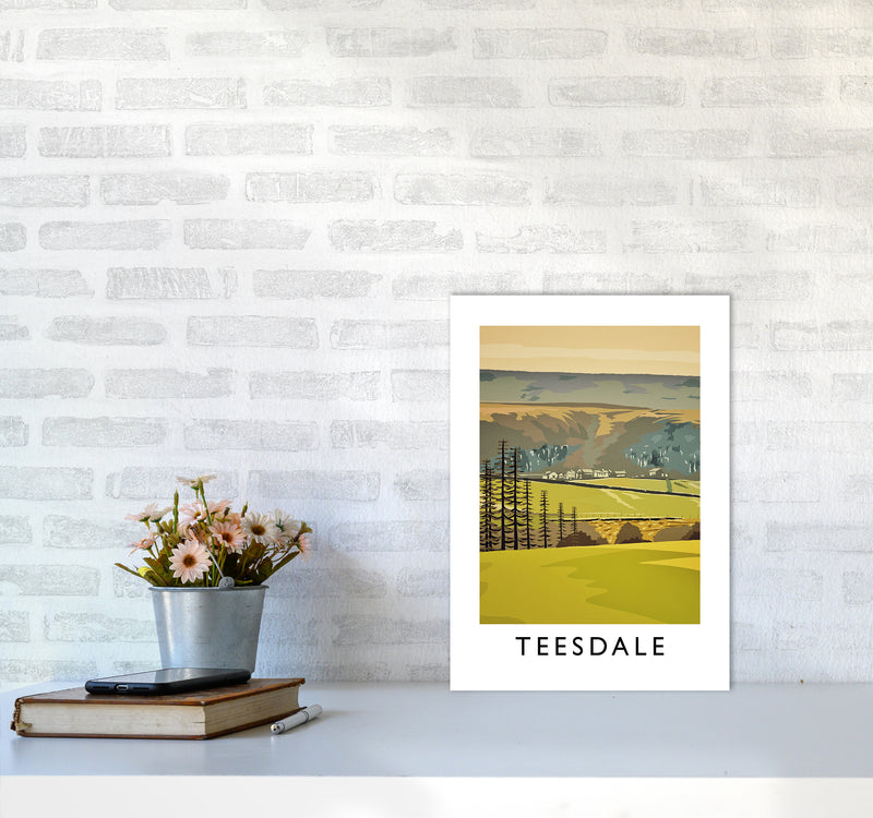 Teesdale Portrait Art Print by Richard O'Neill A3 Black Frame