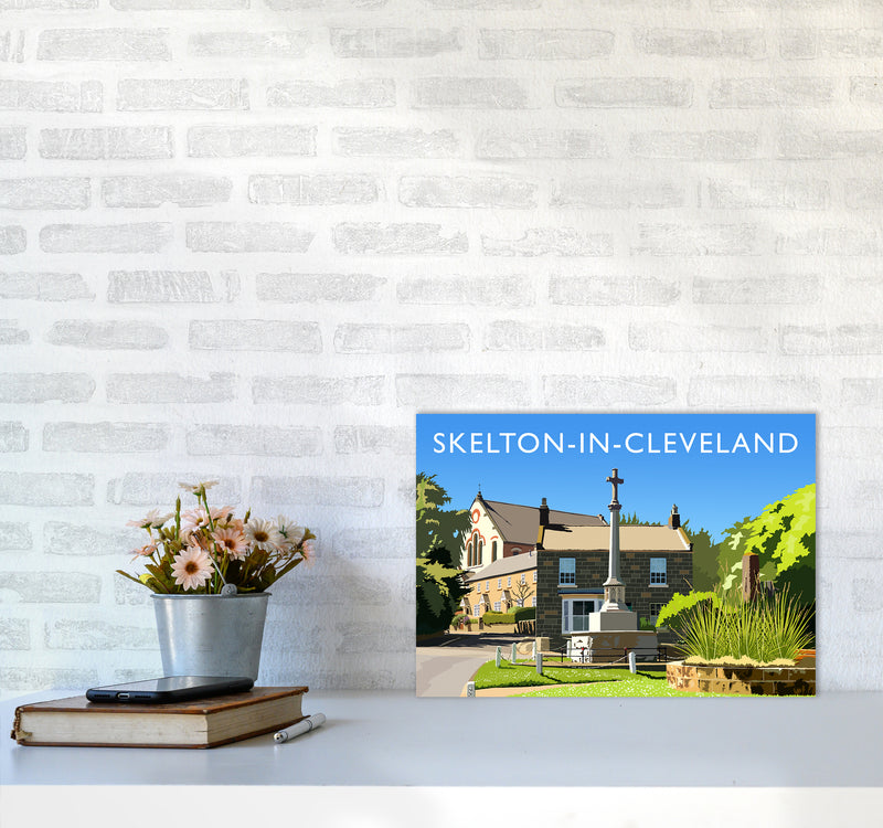 Skelton-in-Cleveland Travel Art Print by Richard O'Neill A3 Black Frame