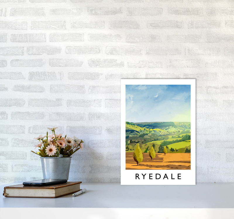 Ryedale portrait Travel Art Print by Richard O'Neill A3 Black Frame