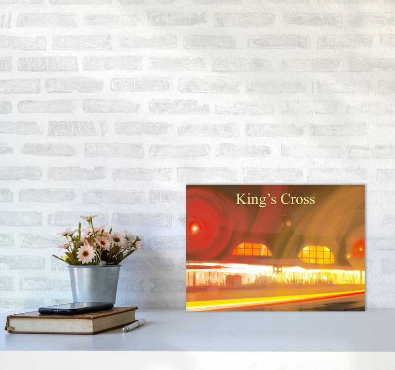 King's Cross Travel Art Print by Richard O'Neill A3 Black Frame