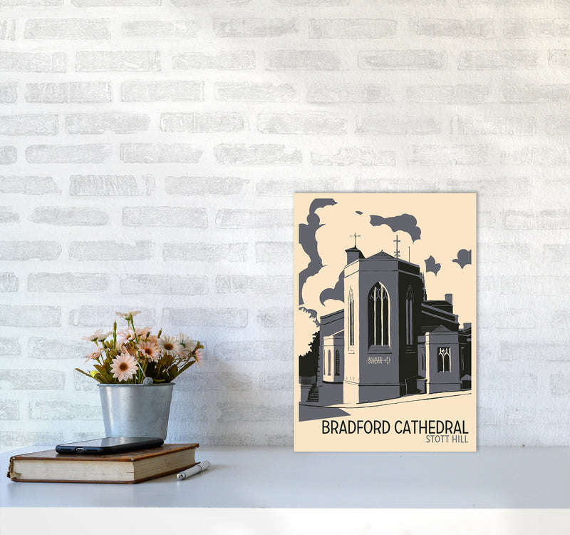 Bradford Cathedral, Stott Hill Travel Art Print by Richard O'Neill A3 Black Frame