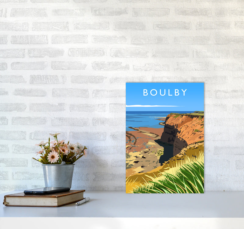 Boulby portrait Travel Art Print by Richard O'Neill A3 Black Frame