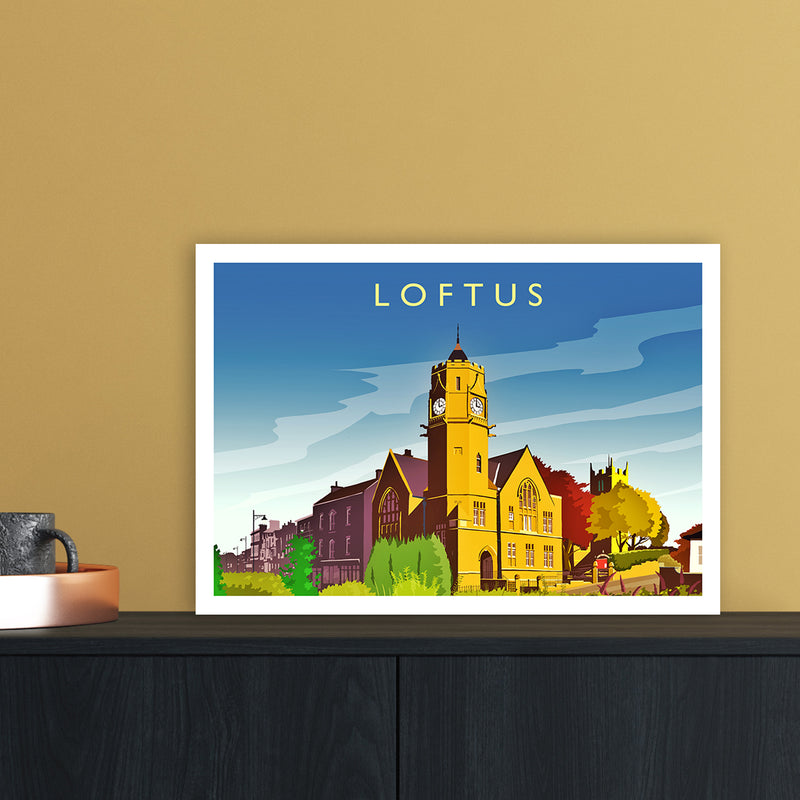 Loftus 2 Travel Art Print by Richard O'Neill A3 Black Frame