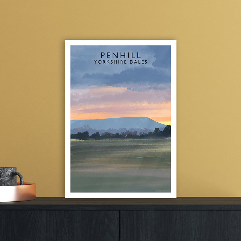 Penhill 3 Portrait Travel Art Print by Richard O'Neill A3 Black Frame