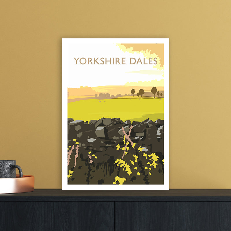 Yorkshire Dales Portrait Travel Art Print by Richard O'Neill A3 Black Frame