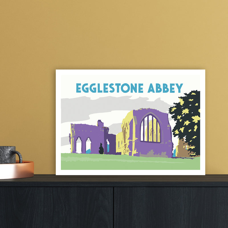 Egglestone Abbey Travel Art Print by Richard O'Neill A3 Black Frame