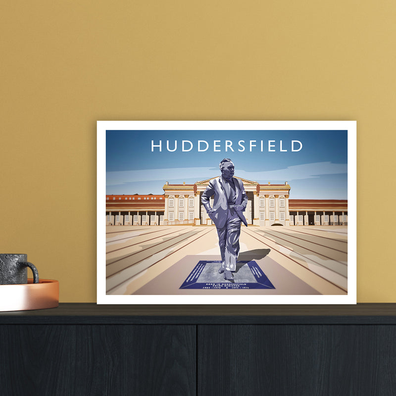 Huddersfield Travel Art Print by Richard O'Neill A3 Black Frame