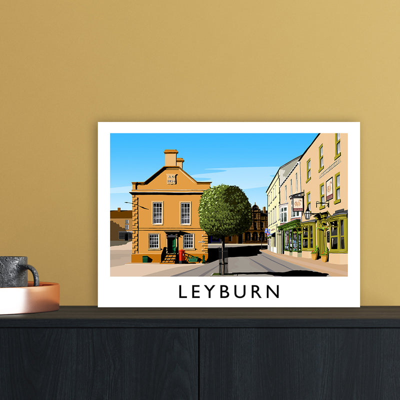Leyburn 3 Travel Art Print by Richard O'Neill A3 Black Frame