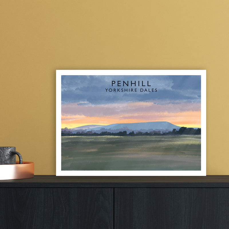 Penhill 3 Travel Art Print by Richard O'Neill A3 Black Frame