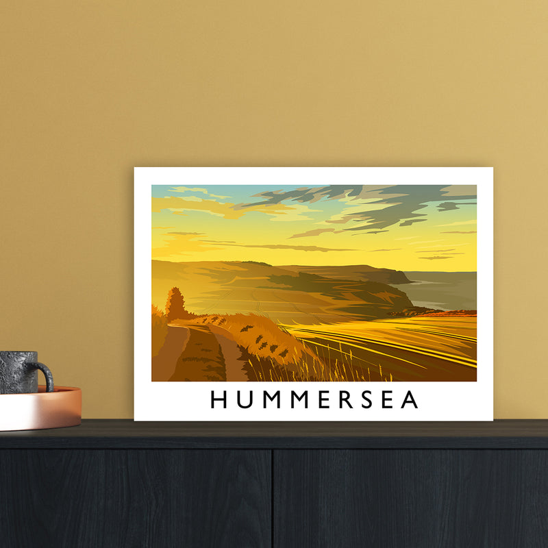 Hummersea Travel Art Print by Richard O'Neill A3 Black Frame
