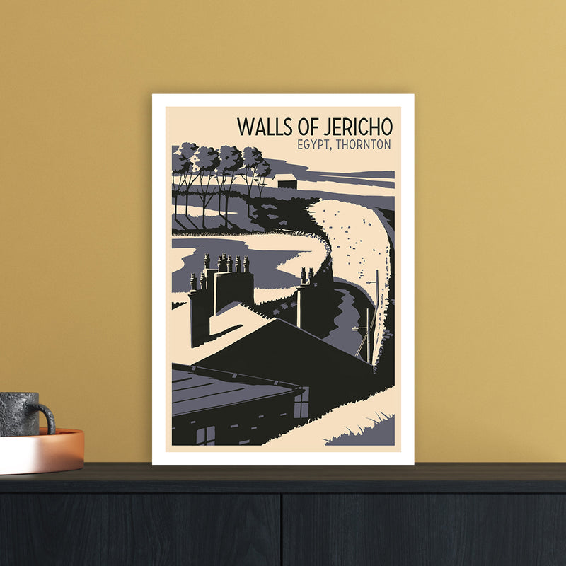 Walls of Jericho Travel Art Print by Richard O'Neill A3 Black Frame