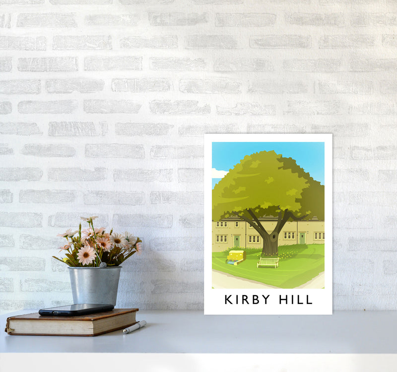 Kirby Hill portrait Travel Art Print by Richard O'Neill A3 Black Frame