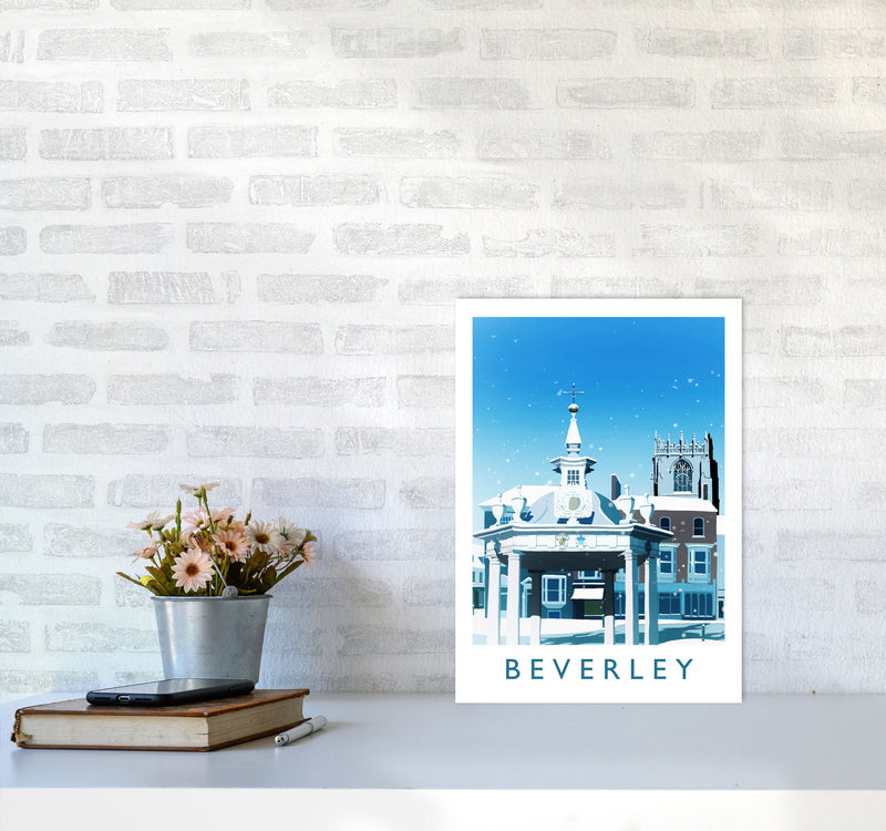 Beverley (Snow) 2 portrait Travel Art Print by Richard O'Neill A3 Black Frame