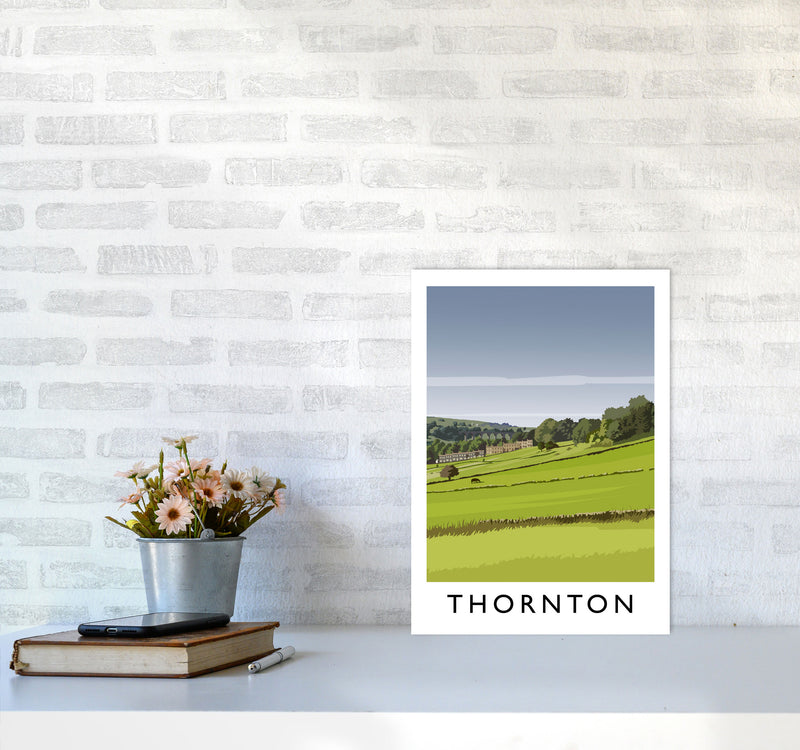 Thornton portrait Travel Art Print by Richard O'Neill A3 Black Frame