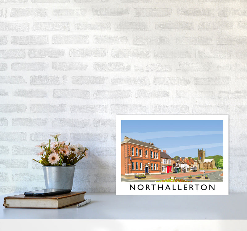 Northallerton 5 Travel Art Print by Richard O'Neill A3 Black Frame