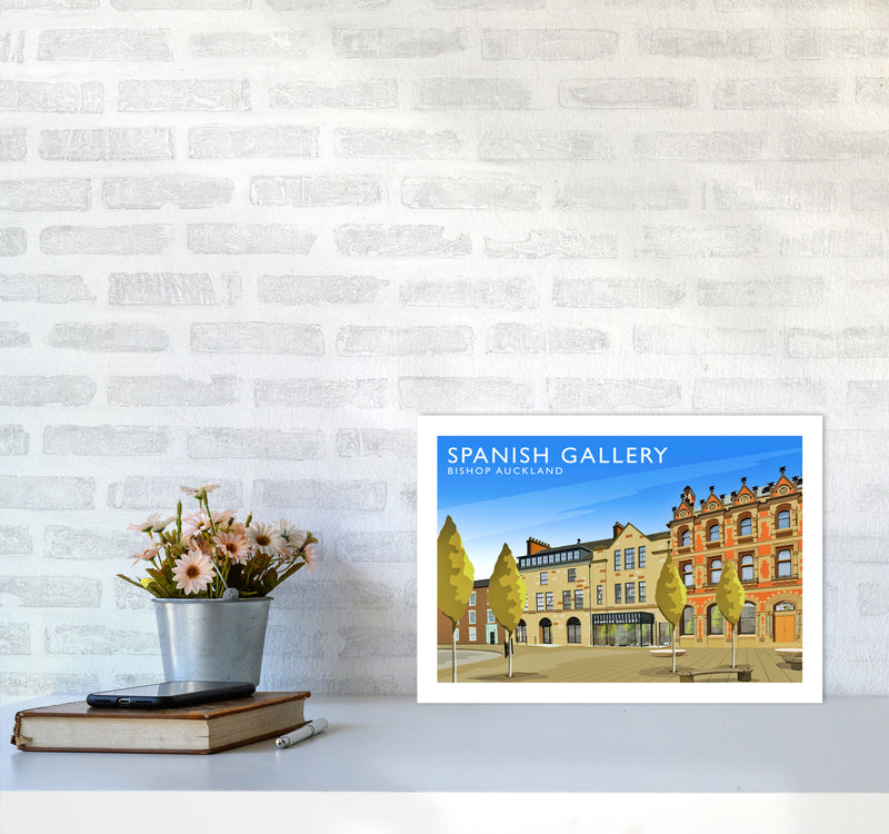 Spanish Gallery Travel Art Print by Richard O'Neill A3 Black Frame