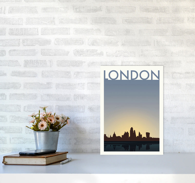 London 4 (Day) Travel Art Print by Richard O'Neill A3 Black Frame