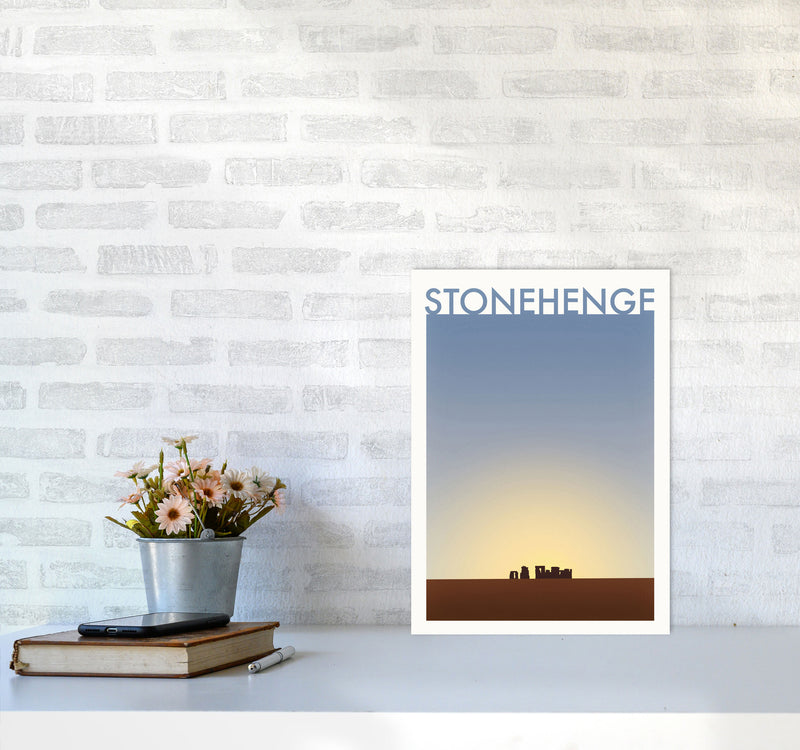 Stonehenge 2 (Day) Travel Art Print by Richard O'Neill A3 Black Frame