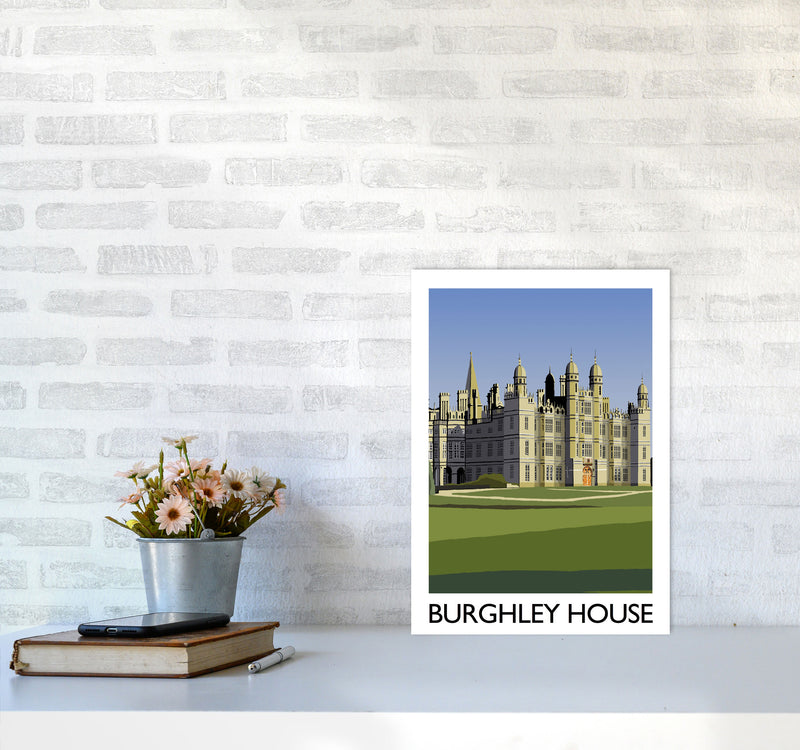 Burghley House by Richard O'Neill A3 Black Frame