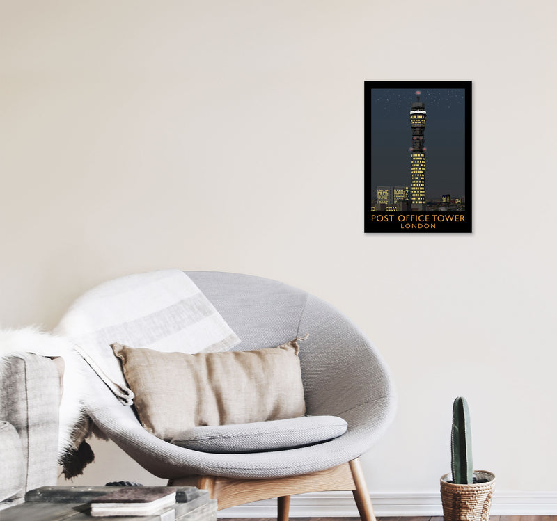 Post Office Tower by Richard O'Neill A3 Black Frame