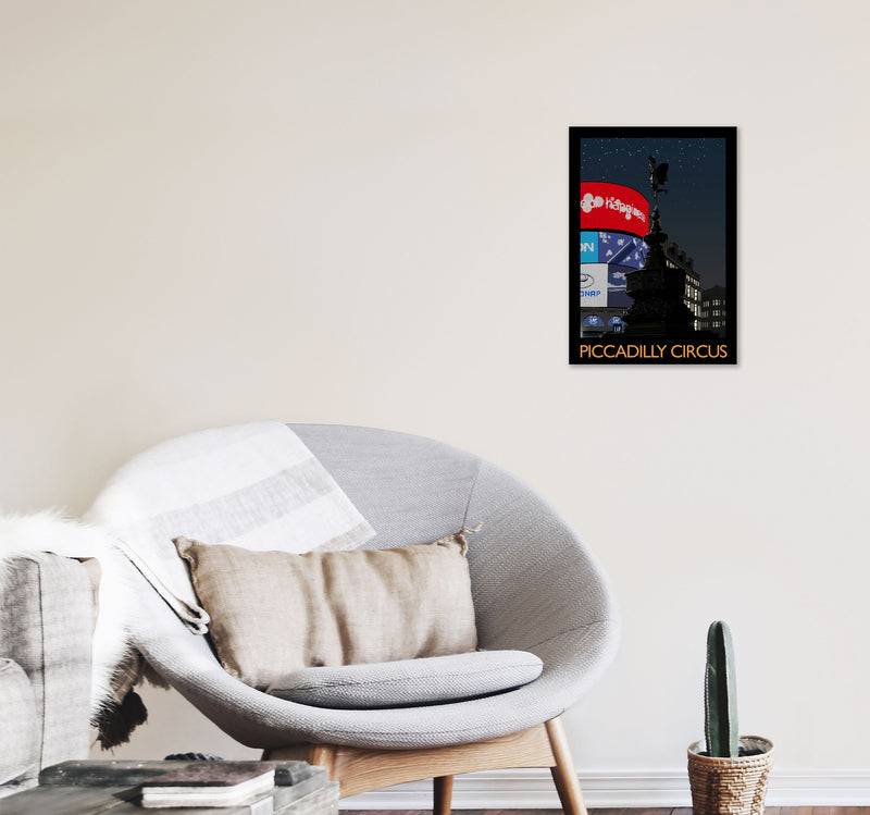 Piccadilly Circus by Richard O'Neill A3 Black Frame
