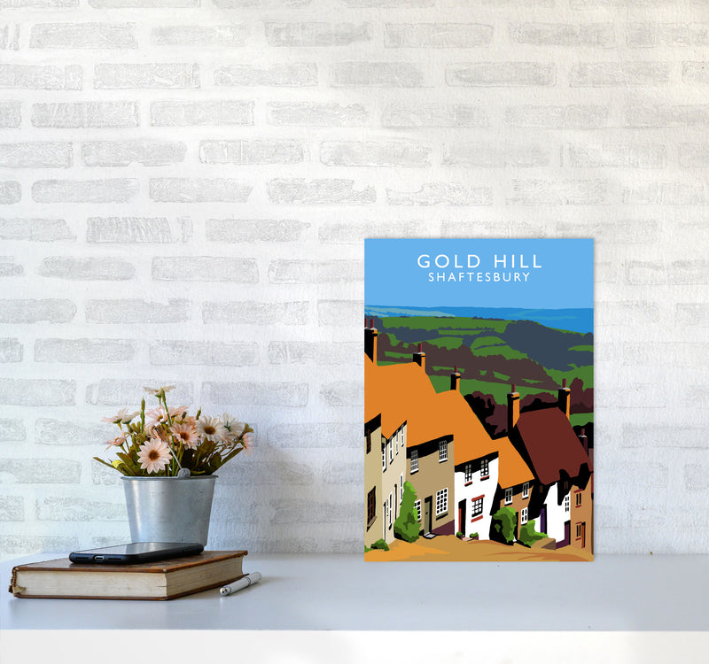 Gold Hill by Richard O'Neill A3 Black Frame
