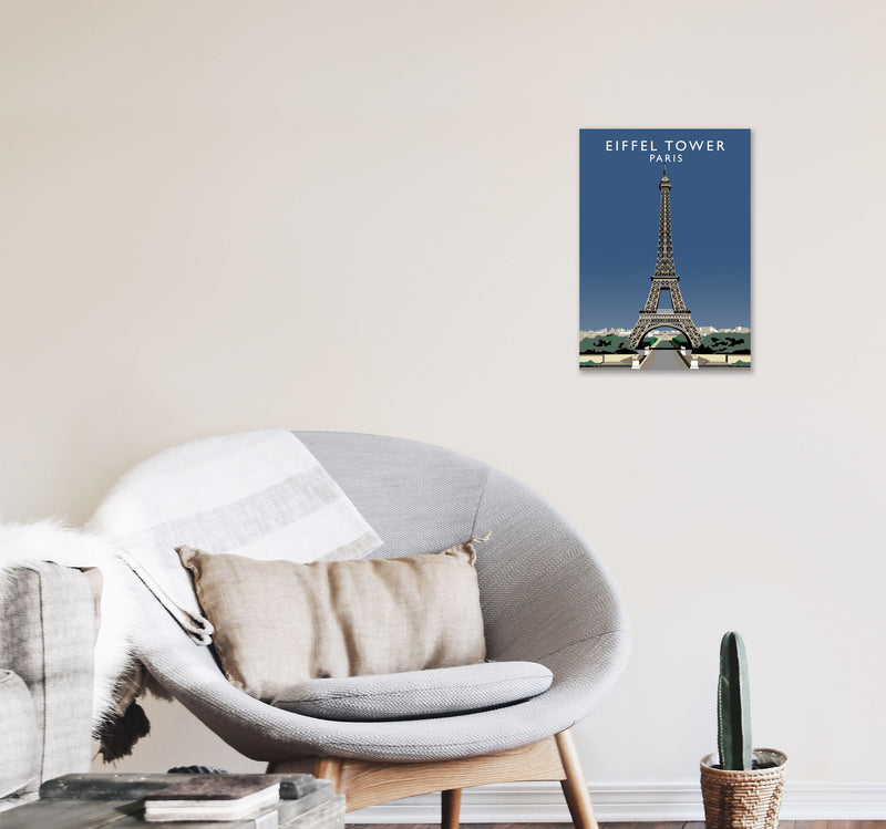 Eiffel Tower Portrait by Richard O'Neill A3 Black Frame