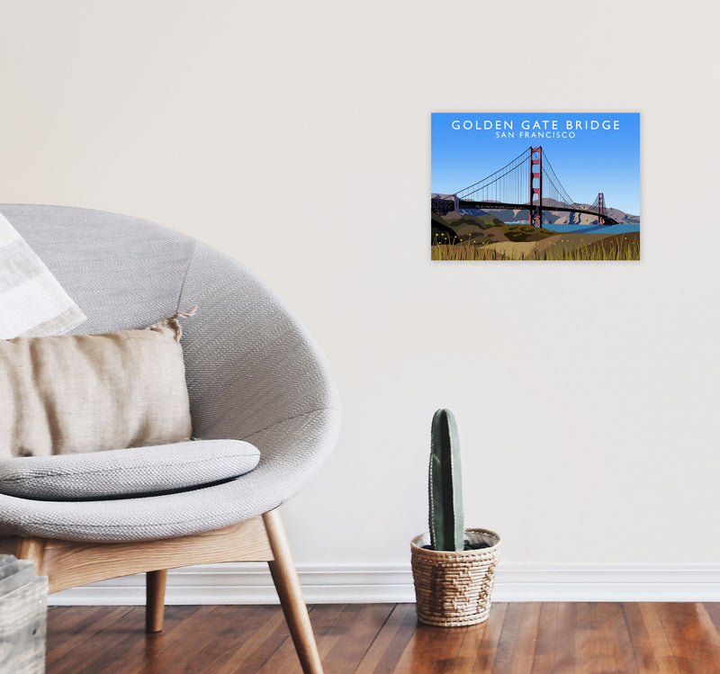 Golden Gate Bridge by Richard O'Neill A3 Black Frame