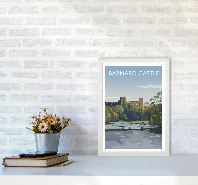 Barnard Castle 2 Portrait Art Print by Richard O'Neill A3 Oak Frame