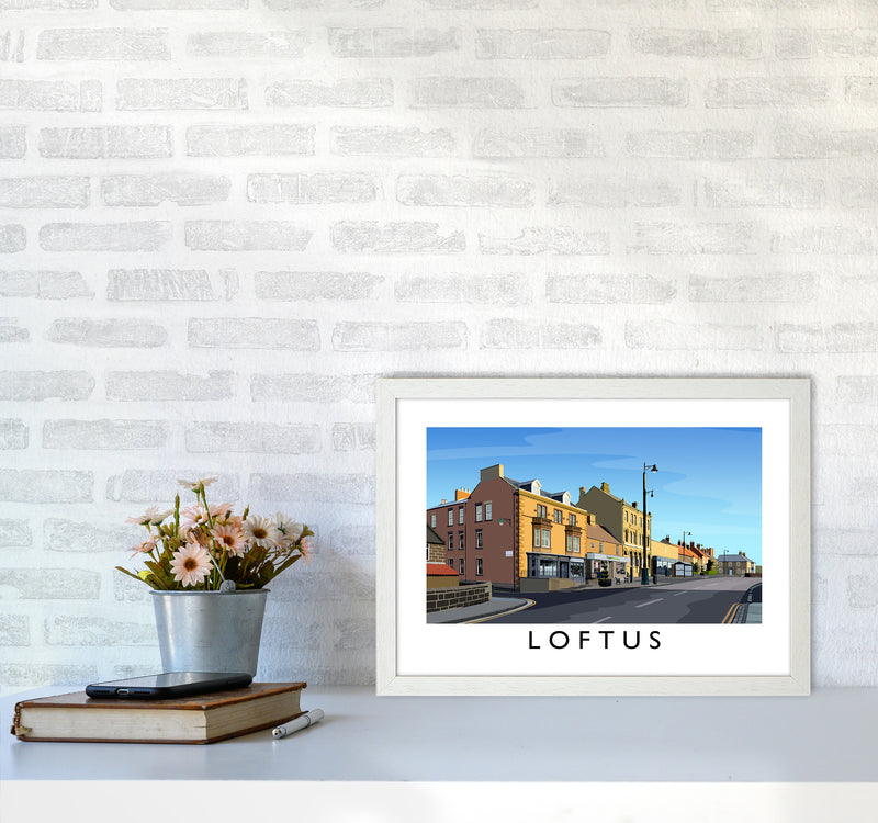 Loftus 3 Art Print by Richard O'Neill A3 Oak Frame