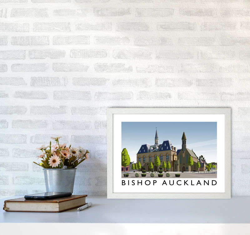 Bishop Auckland Art Print by Richard O'Neill A3 Oak Frame