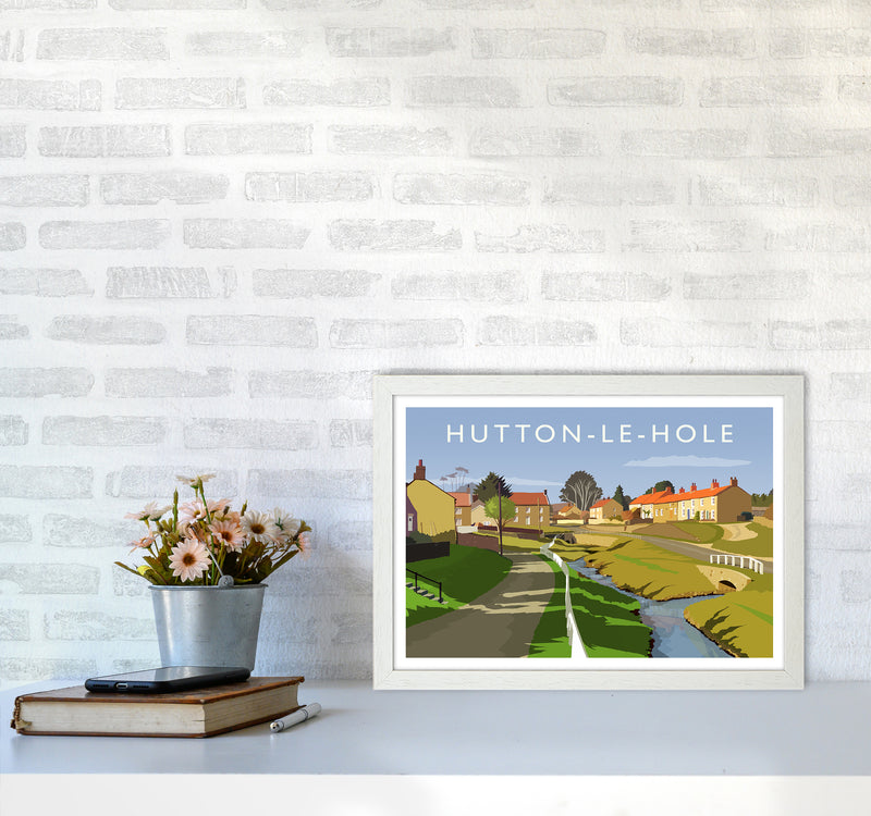 Hutton-Le-Hole Art Print by Richard O'Neill A3 Oak Frame