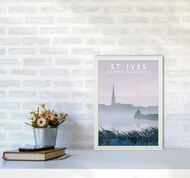St Ives, Cambridgeshire Travel Art Print by Richard O'Neill A3 Oak Frame