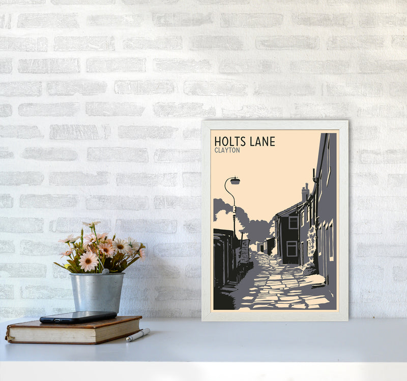 Holts Lane, Clayton Travel Art Print by Richard O'Neill A3 Oak Frame