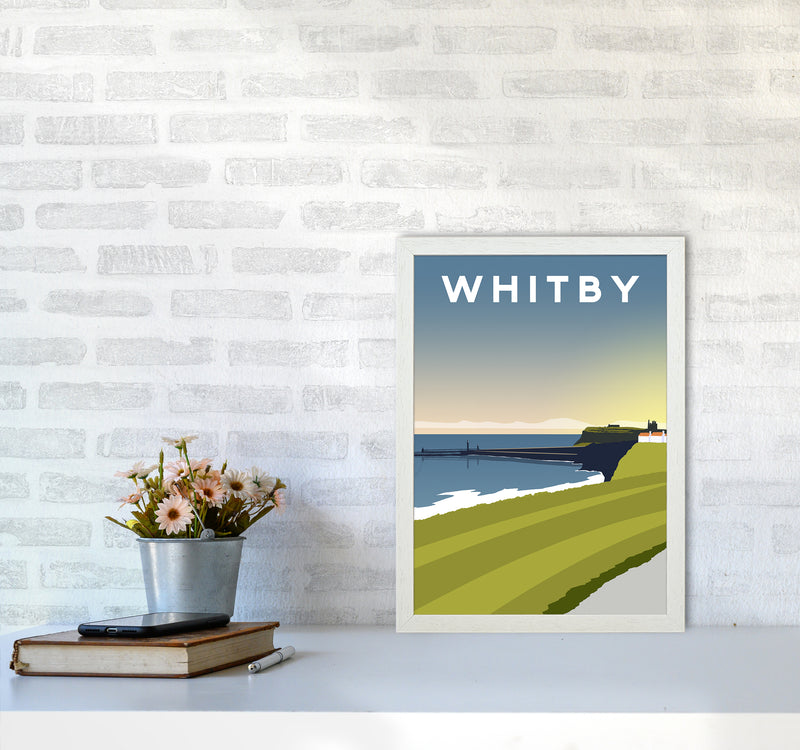 Whitby 5 portrait Travel Art Print by Richard O'Neill A3 Oak Frame