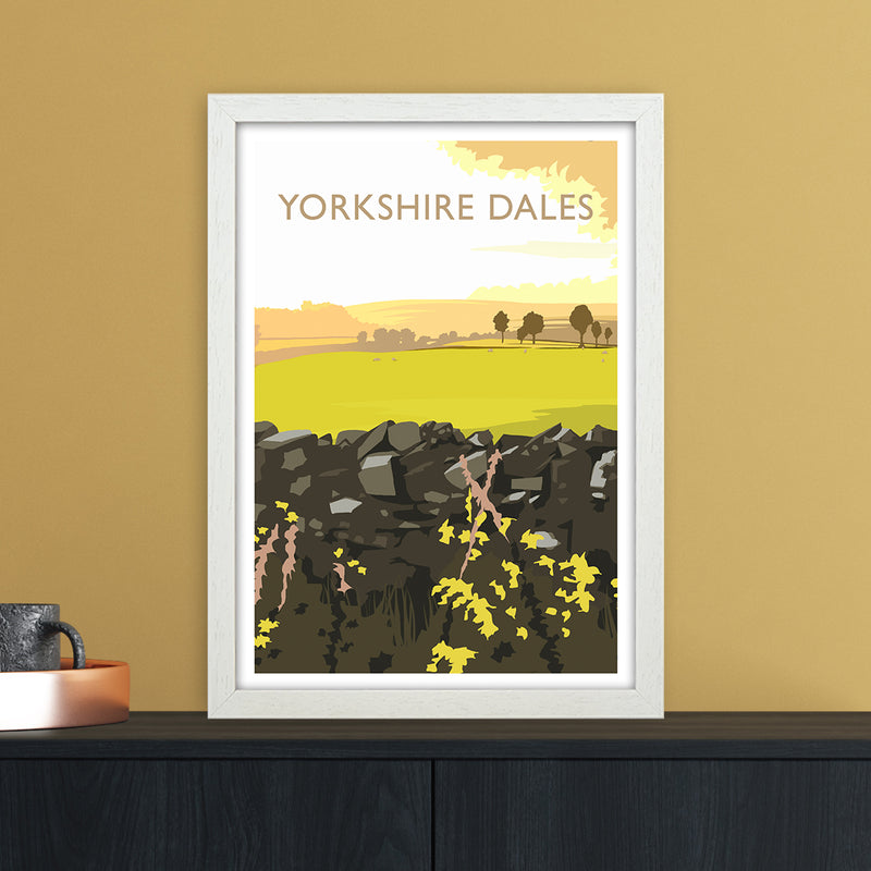 Yorkshire Dales Portrait Travel Art Print by Richard O'Neill A3 Oak Frame