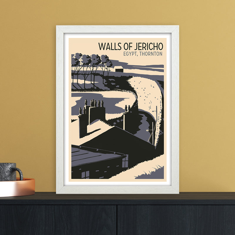 Walls of Jericho Travel Art Print by Richard O'Neill A3 Oak Frame