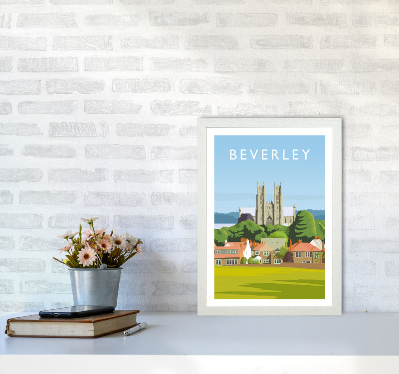 Beverley 3 portrait Travel Art Print by Richard O'Neill A3 Oak Frame