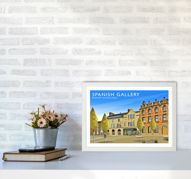 Spanish Gallery Travel Art Print by Richard O'Neill A3 Oak Frame