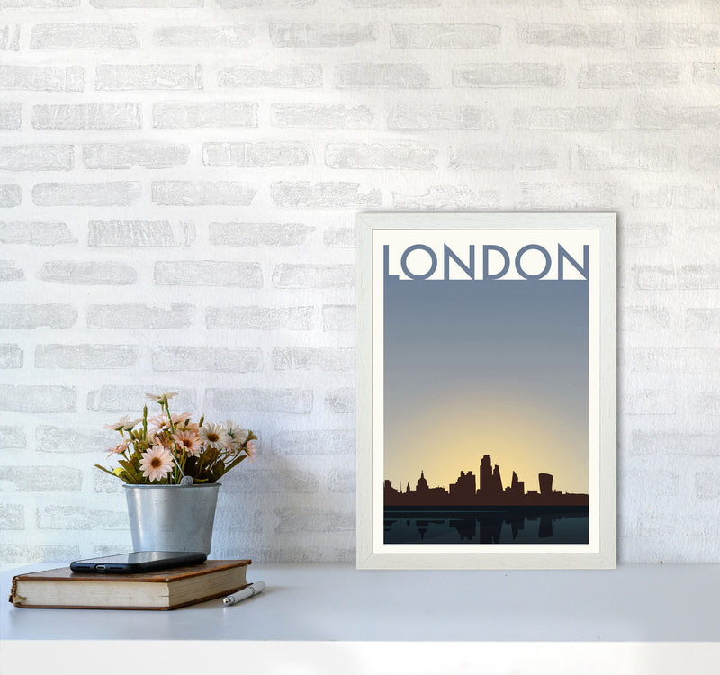 London 4 (Day) Travel Art Print by Richard O'Neill A3 Oak Frame