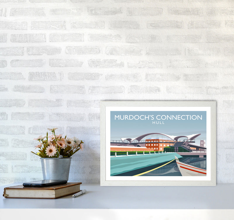 Murdoch's Connection Travel Art Print by Richard O'Neill A3 Oak Frame