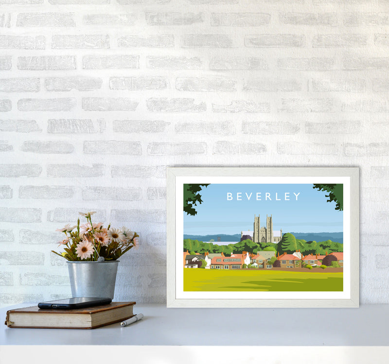 Beverley 3 Travel Art Print by Richard O'Neill A3 Oak Frame