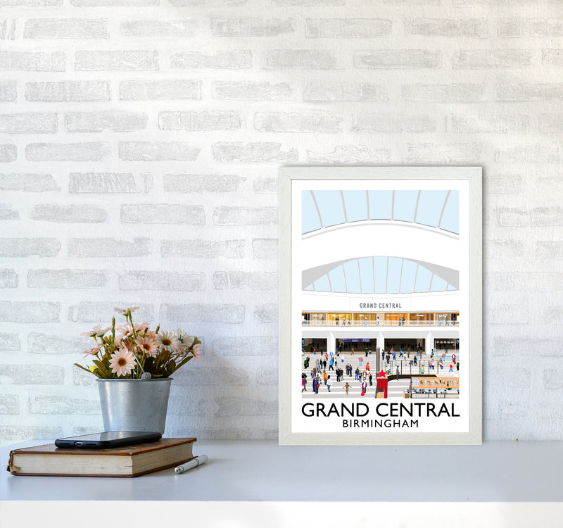 Grand Central Birmingham by Richard O'Neill A3 Oak Frame