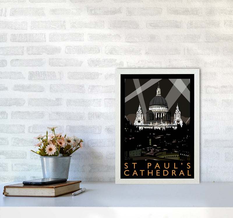 St Paul's Cathedral London Framed Digital Art Print by Richard O'Neill, Wooden Framed Wall Art A3 Oak Frame