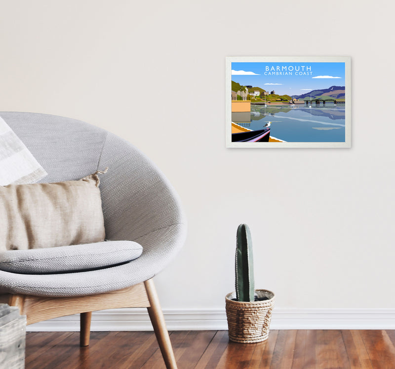 Barmouth Cambrian Coast Framed Digital Art Print by Richard O'Neill A3 Oak Frame